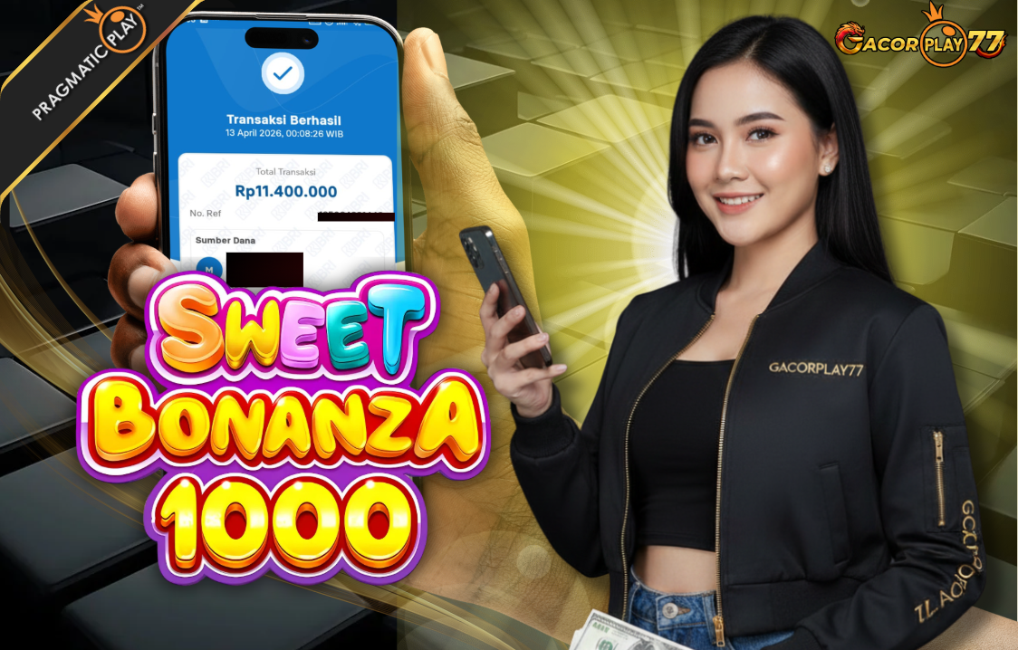 Selamat kepada user id : angxxxxxxxma Wede Rp 11.400.000 di Game SWEET BONANZA 1000 PRAGMATIC PLAY Cair Gk Sampe 1 Menit! Menang Mudah di Gacorplay77